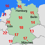 Vorhersage Mi, 16.10. Deutschland