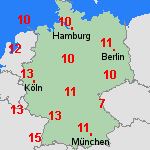 Vorhersage Fr, 08.11. Deutschland